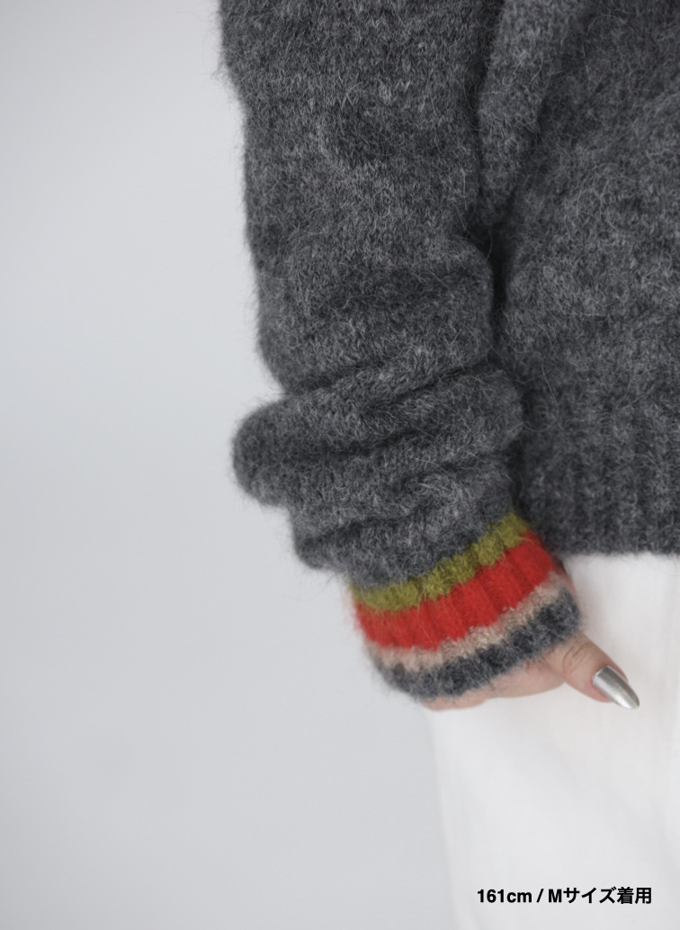 【ESSENTIALS】チルデンVネックカーディガン 詳細画像 Gray 8