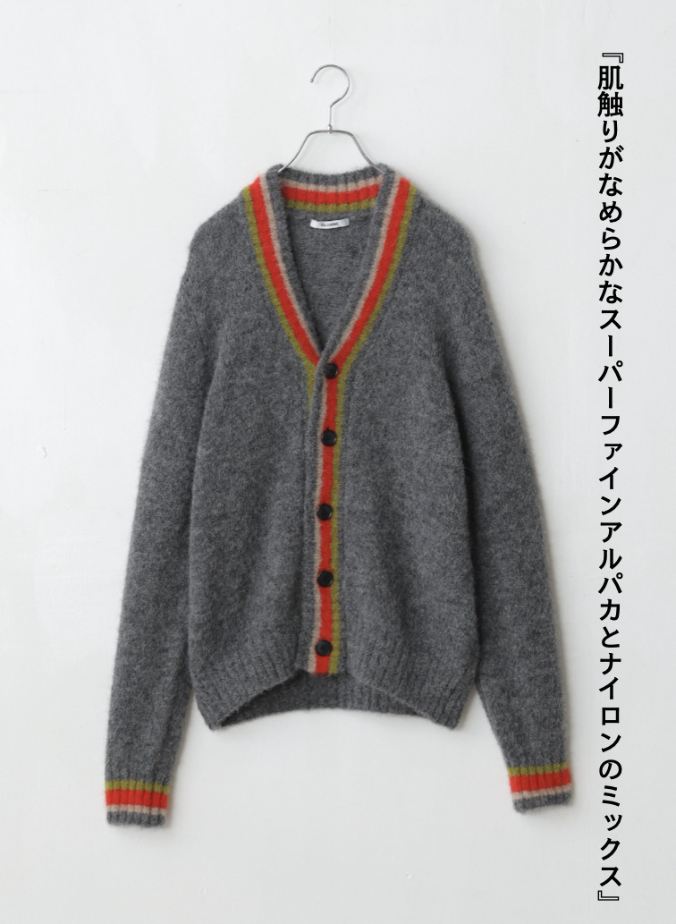 【ESSENTIALS】チルデンVネックカーディガン 詳細画像 Gray 7