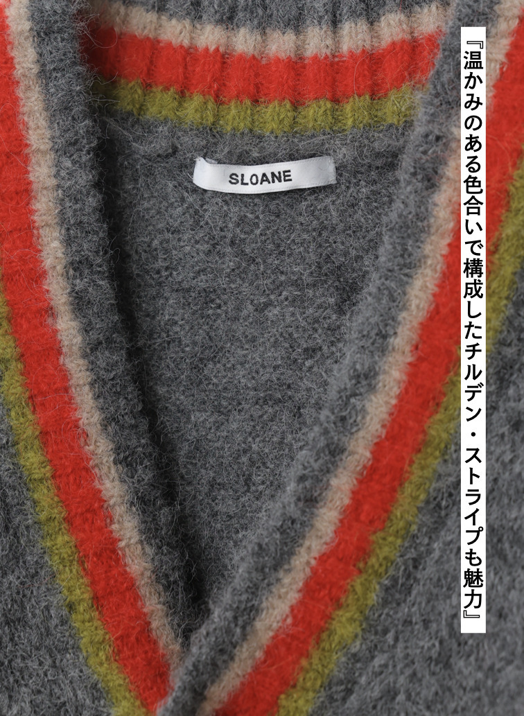 【ESSENTIALS】チルデンVネックカーディガン 詳細画像 Gray 9