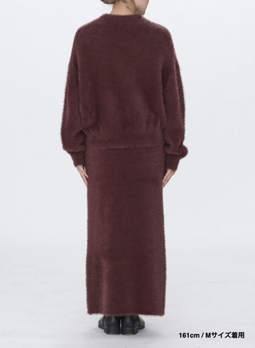 シャギーショート丈クルーネック 詳細画像 Wine Red 10