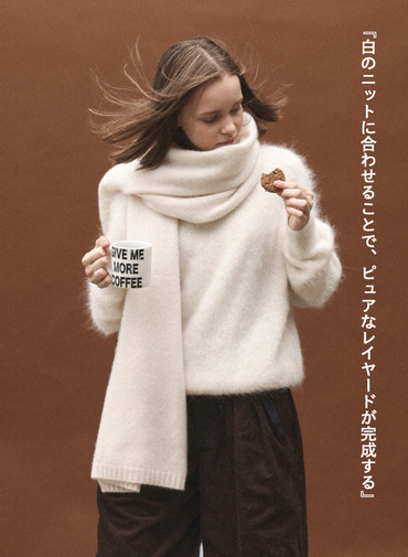 カシミヤストール 詳細画像 Off White 2