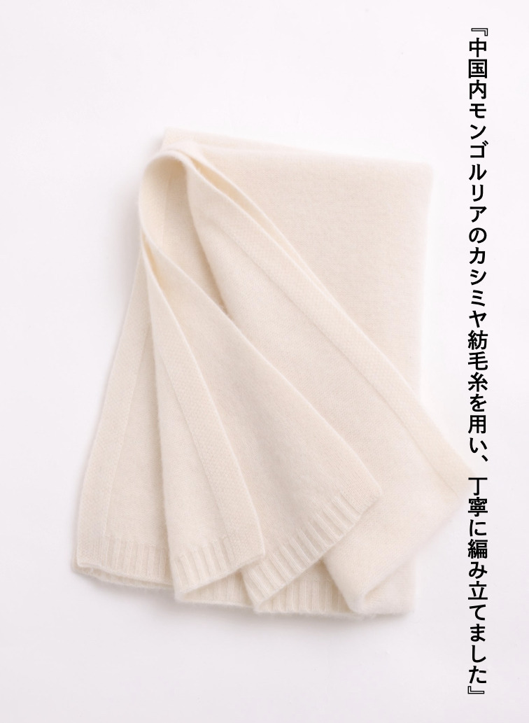 カシミヤストール 詳細画像 Off White 5