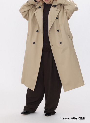 【ESSENTIALS】オーバーサイズトレンチコート / WEST POINT OVERSIZED TRENCH COAT 詳細画像 Beige 16
