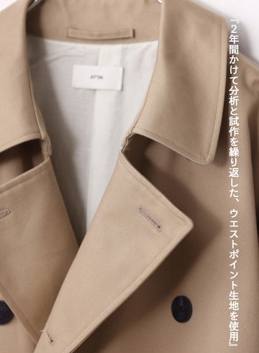 【ESSENTIALS】オーバーサイズトレンチコート / WEST POINT OVERSIZED TRENCH COAT 詳細画像 Beige 11