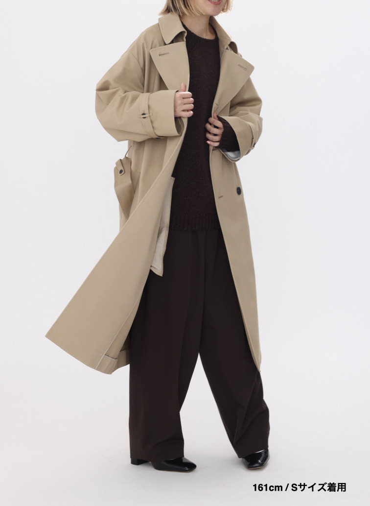 【ESSENTIALS】オーバーサイズトレンチコート / WEST POINT OVERSIZED TRENCH COAT 詳細画像 Beige 10