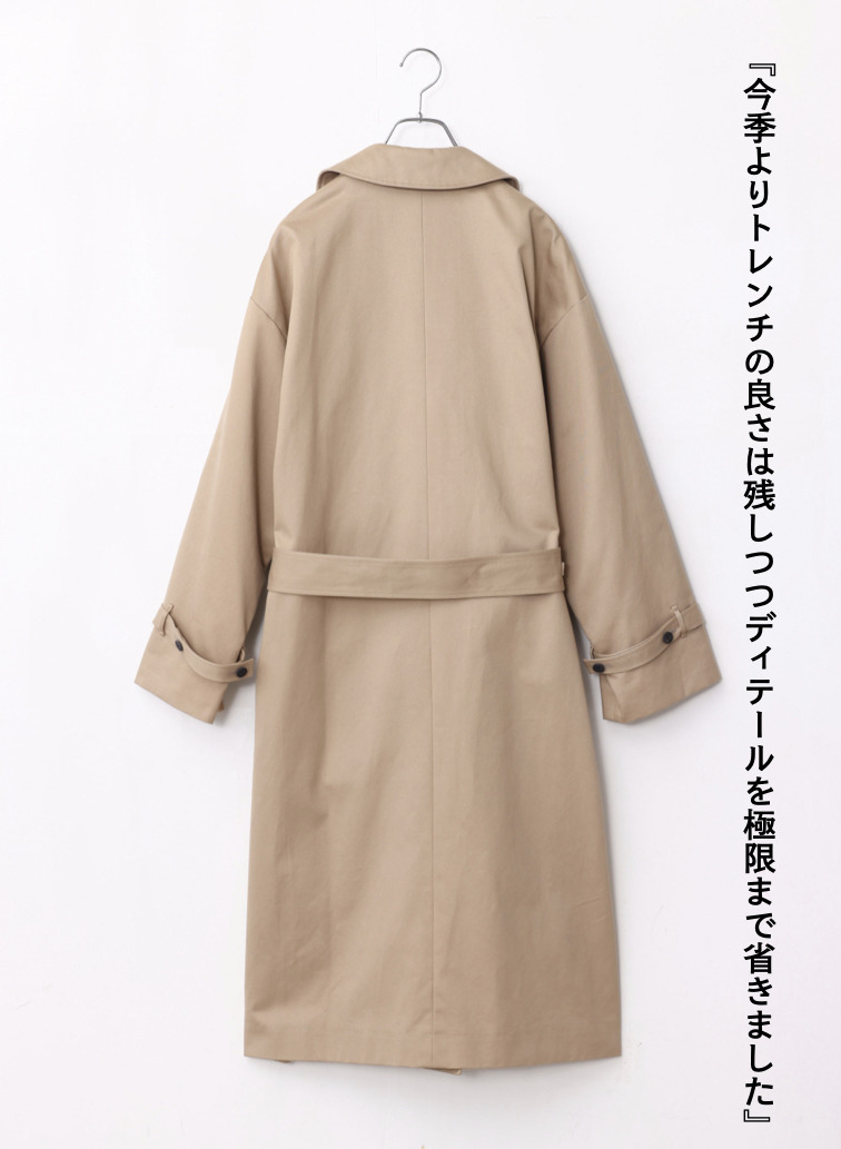 【ESSENTIALS】オーバーサイズトレンチコート / WEST POINT OVERSIZED TRENCH COAT 詳細画像 Beige 10