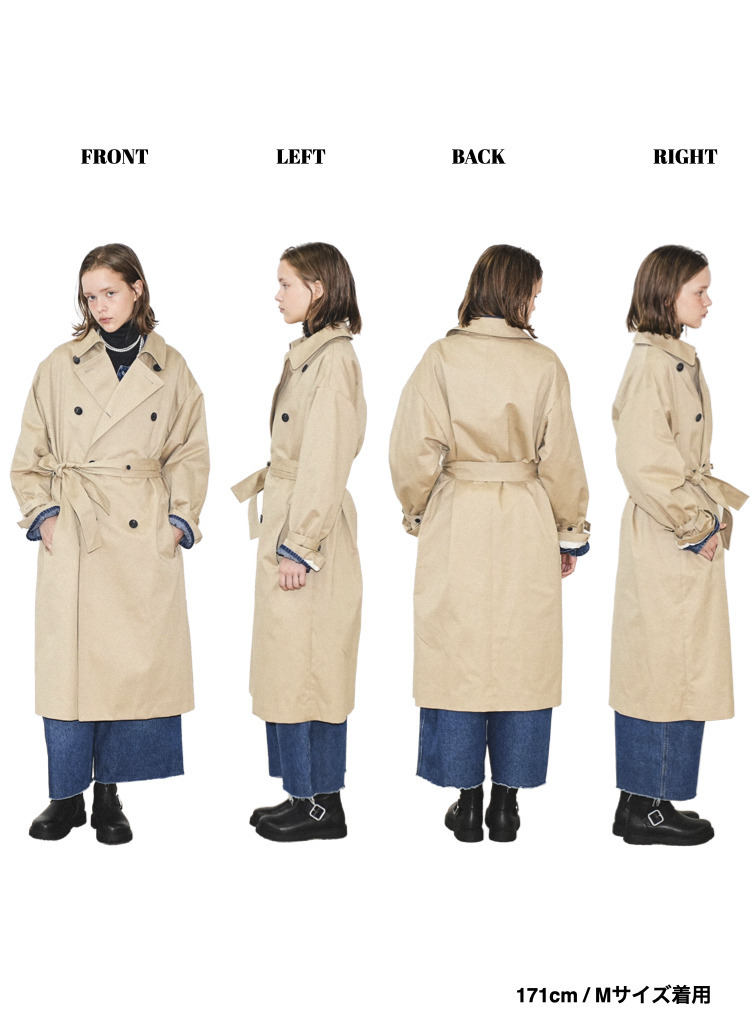 【ESSENTIALS】オーバーサイズトレンチコート / WEST POINT OVERSIZED TRENCH COAT 詳細画像 Beige 8