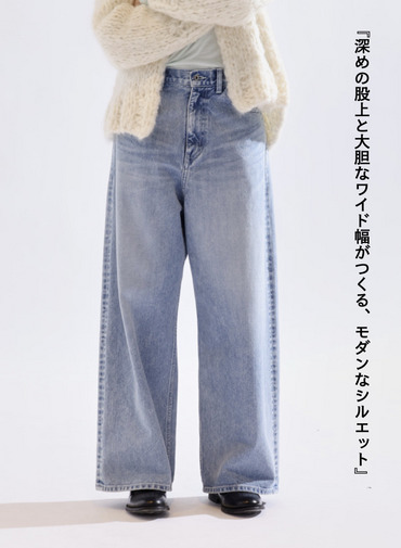 デニムワイドパンツ / DENIM WIDE PANTS 詳細画像 Indigo 3