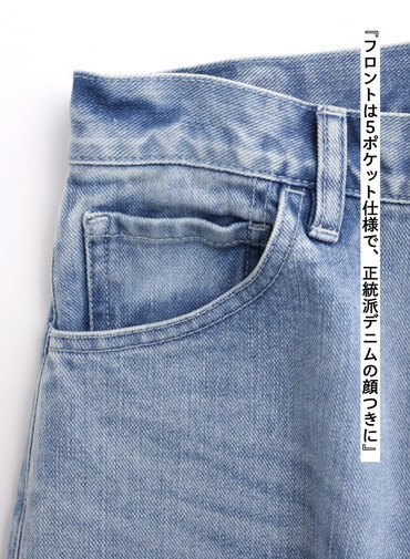 デニムワイドパンツ / DENIM WIDE PANTS 詳細画像 Indigo 9
