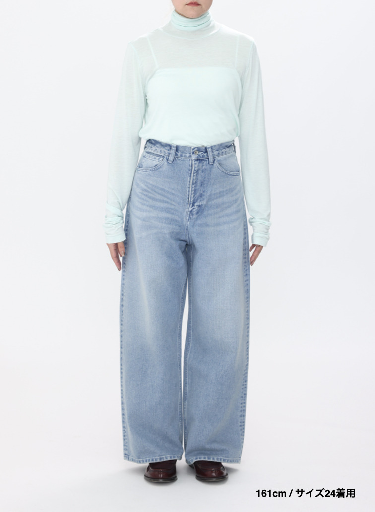 デニムワイドパンツ / DENIM WIDE PANTS 詳細画像 Indigo 1