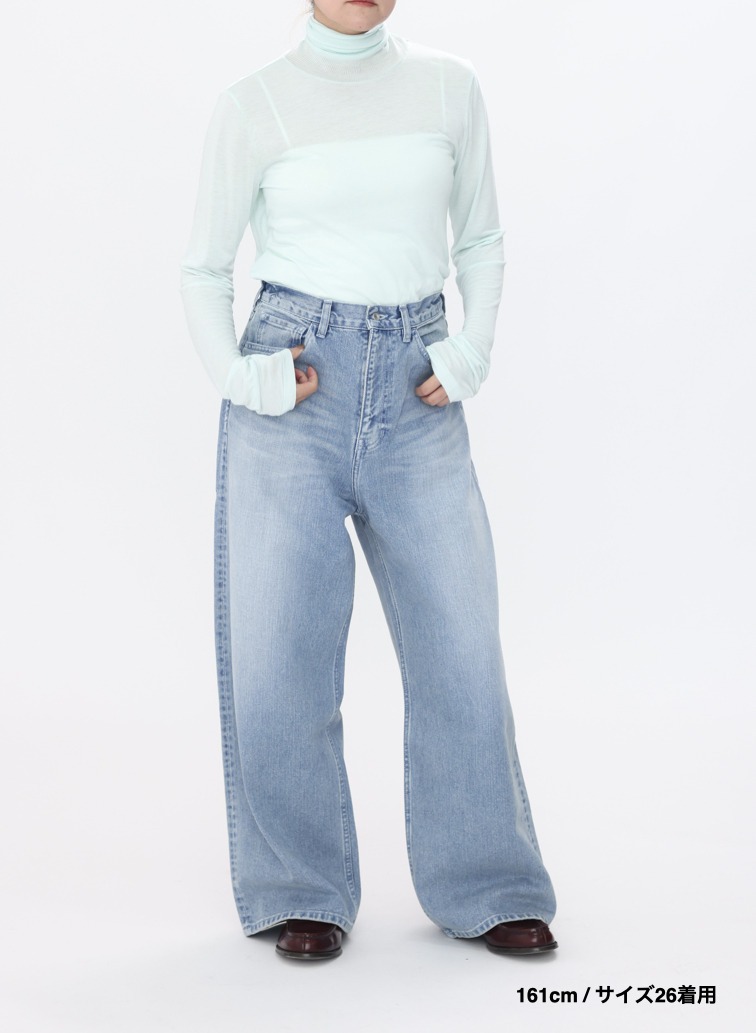 デニムワイドパンツ / DENIM WIDE PANTS 詳細画像 Indigo 19