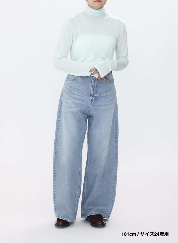 デニムワイドパンツ / DENIM WIDE PANTS 詳細画像 Indigo 4