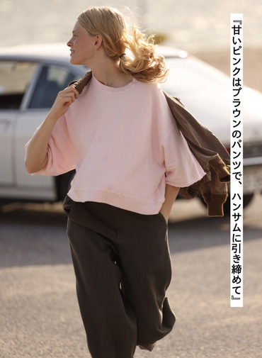 裏毛オーバーサイズハーフスリーブスウェット / NATURAL DYED URAKE OVERSIZED HALF SLEEVE SWEAT 詳細画像 Pink 4