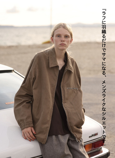 ハリントンジャケット / COTTON GABARDINE HARRNGTON JACKET 詳細画像 Camel 2