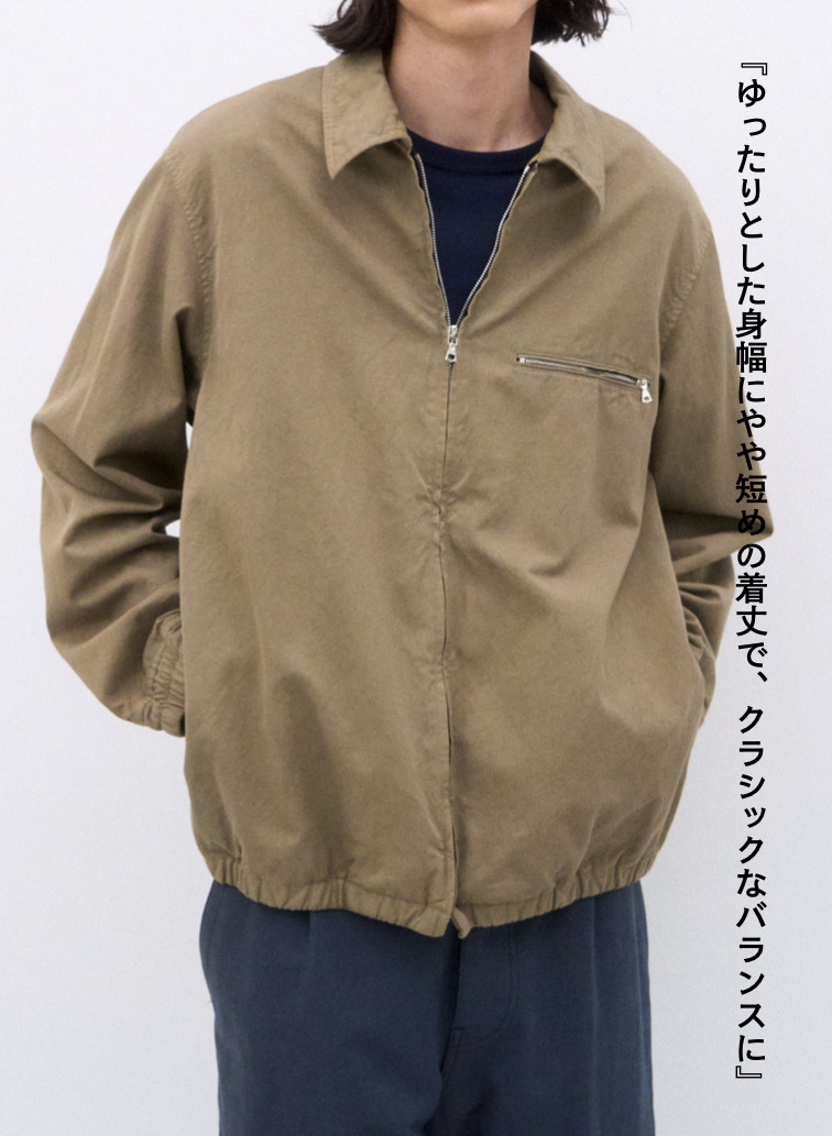 ハリントンジャケット / COTTON GABARDINE HARRNGTON JACKET 詳細画像 Camel 4