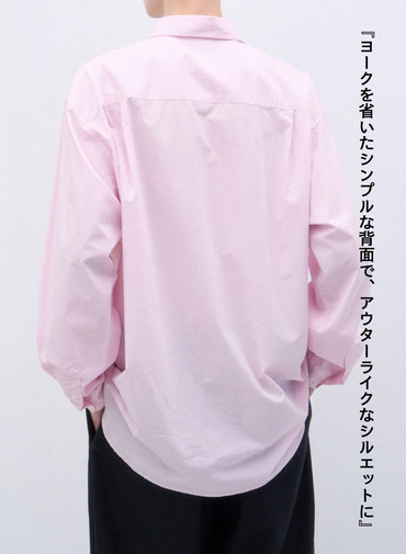 オーバーサイズシャツ / COTTON CASHMERE LAWN OVERSIZED SHIRT 詳細画像 Pink 3