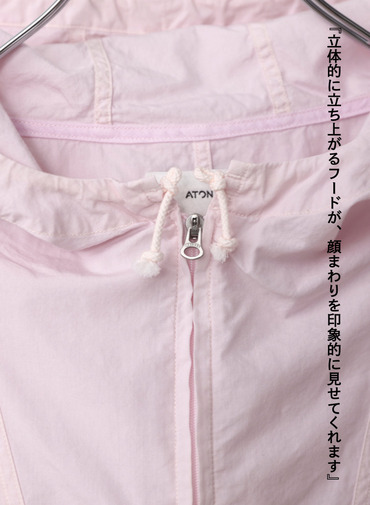 アノラックパーカー / COTTON CASHMERE LAWN ANORAK PARKA 詳細画像 Pink 9