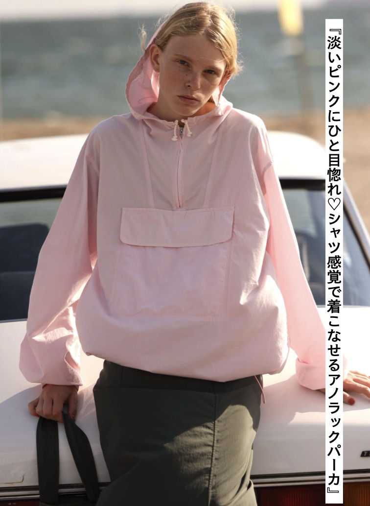アノラックパーカー / COTTON CASHMERE LAWN ANORAK PARKA 詳細画像 Pink 1