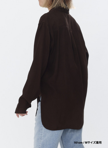 スキッパーシャツ / FIBRIL SILK TAFTA SKIPPER SHIRT 詳細画像 Wine Red 10