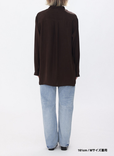 スキッパーシャツ / FIBRIL SILK TAFTA SKIPPER SHIRT 詳細画像 Wine Red 3