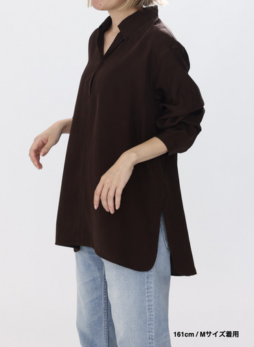 スキッパーシャツ / FIBRIL SILK TAFTA SKIPPER SHIRT 詳細画像 Wine Red 9