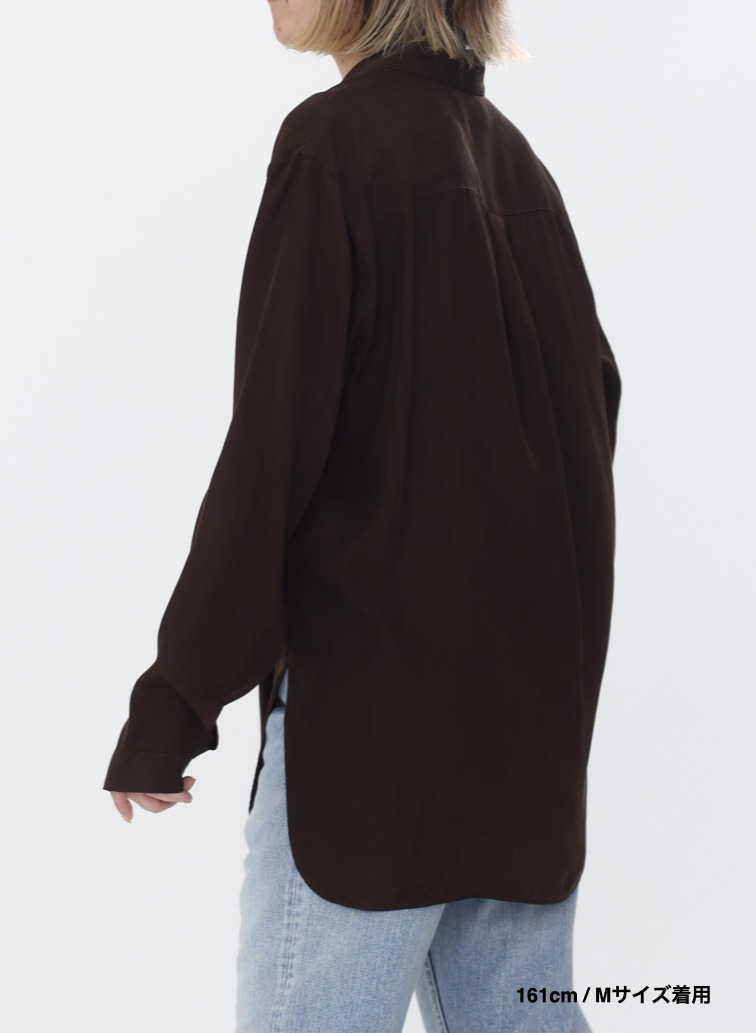 スキッパーシャツ / FIBRIL SILK TAFTA SKIPPER SHIRT 詳細画像 Wine Red 10