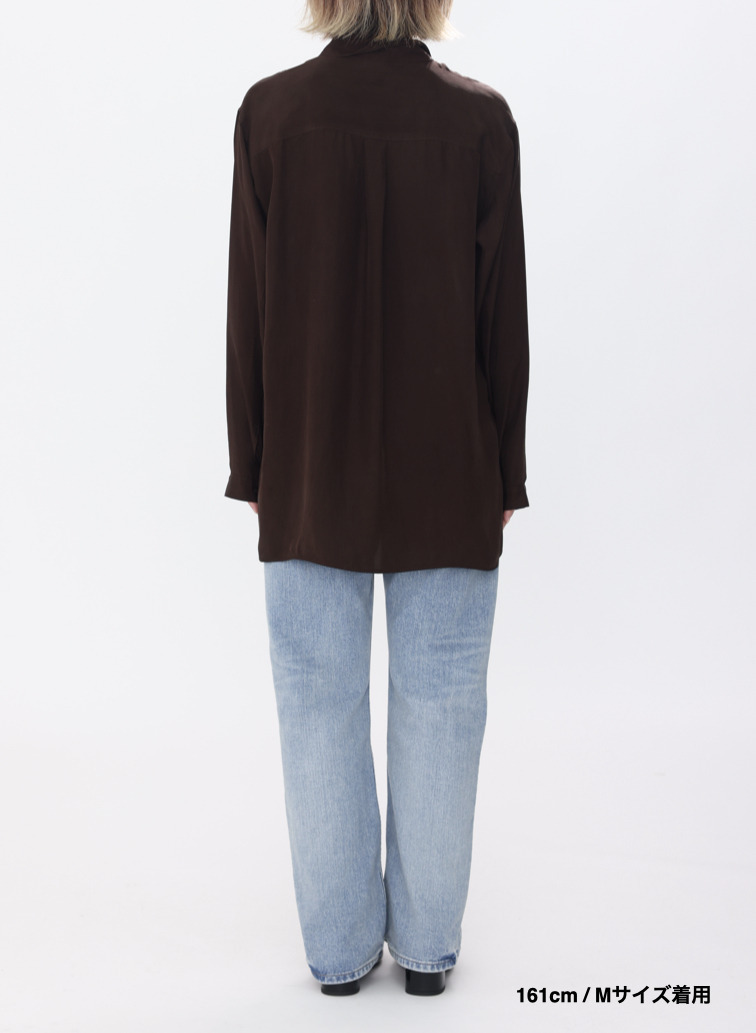 スキッパーシャツ / FIBRIL SILK TAFTA SKIPPER SHIRT 詳細画像 Wine Red 3