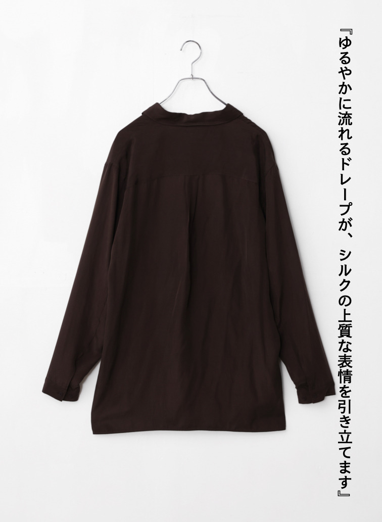 スキッパーシャツ / FIBRIL SILK TAFTA SKIPPER SHIRT 詳細画像 Wine Red 9
