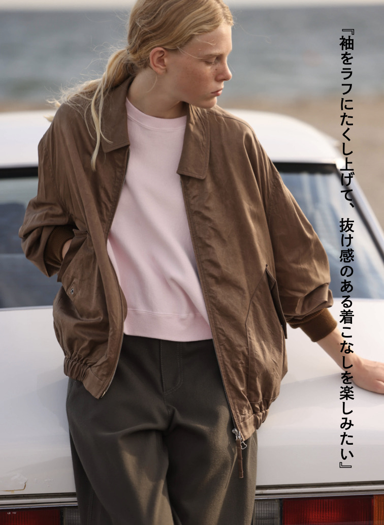 フライトジャケット / CRISPY TWILL FLIGHT JACKET 詳細画像 Camel 4
