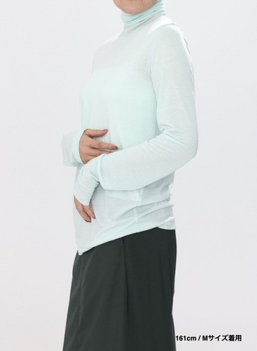 タートルネックプルオーバー / MODAL SILK JERSEY TURTLENECK PULLOVER 詳細画像 Peppermint Green 16