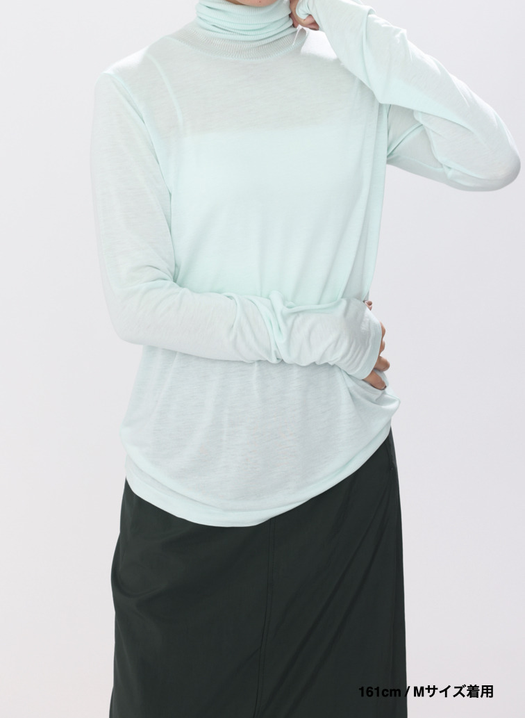 タートルネックプルオーバー / MODAL SILK JERSEY TURTLENECK PULLOVER 詳細画像 Peppermint Green 15