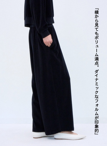 ワイドイージーパンツ / WOOL VELOUR WIDE EASY PANTS 詳細画像 Charcoal Gray 4