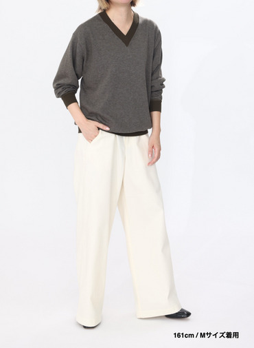 Vネックセーター / COTTON CASHMERE JACQUARD V-NECK SWEATER 詳細画像 Khaki 11