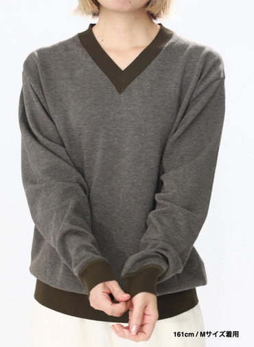 Vネックセーター / COTTON CASHMERE JACQUARD V-NECK SWEATER 詳細画像 Khaki 16