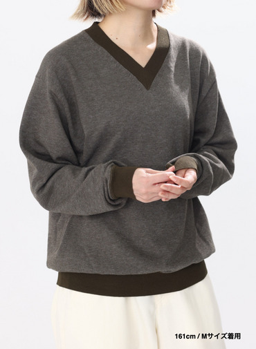 Vネックセーター / COTTON CASHMERE JACQUARD V-NECK SWEATER 詳細画像 Khaki 17