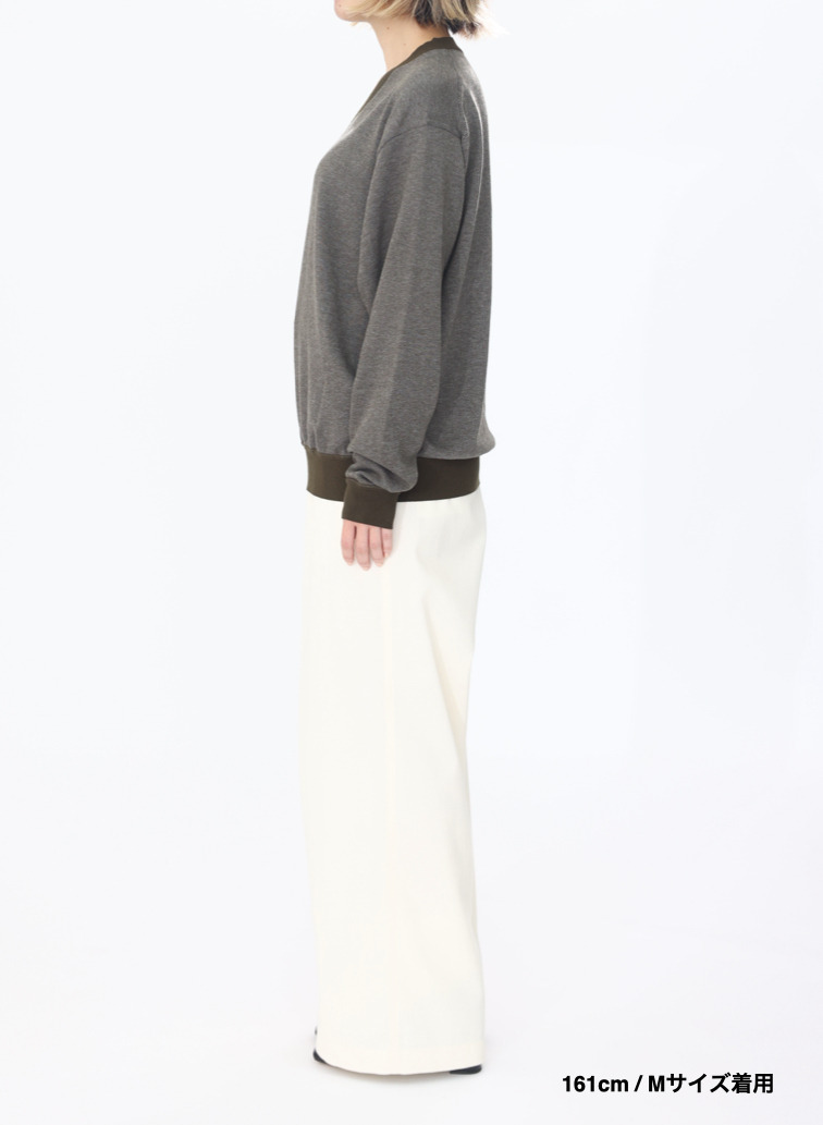 Vネックセーター / COTTON CASHMERE JACQUARD V-NECK SWEATER 詳細画像 Khaki 8