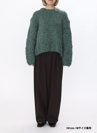 オーバーサイズプルオーバー / HAND KNIT OVERSIZED PULLOVER 詳細画像 Green 1