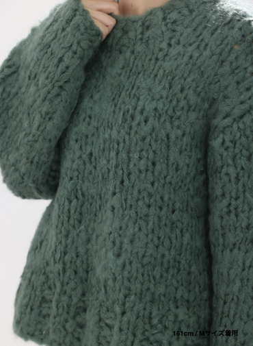 オーバーサイズプルオーバー / HAND KNIT OVERSIZED PULLOVER 詳細画像 Green 10