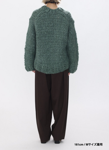 オーバーサイズプルオーバー / HAND KNIT OVERSIZED PULLOVER 詳細画像 Green 3