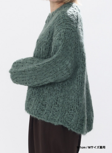オーバーサイズプルオーバー / HAND KNIT OVERSIZED PULLOVER 詳細画像 Green 8
