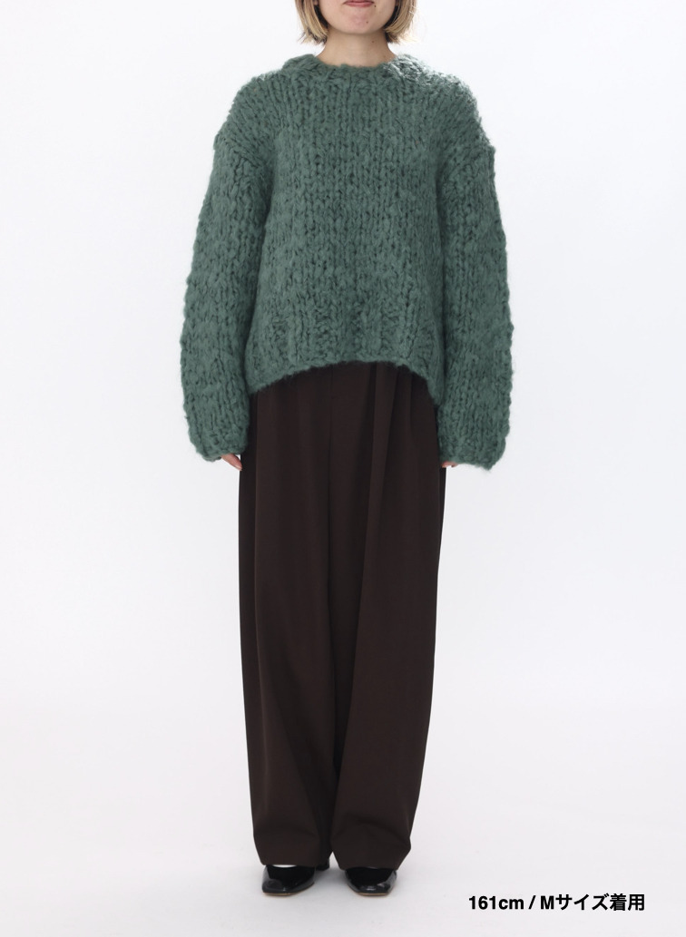 オーバーサイズプルオーバー / HAND KNIT OVERSIZED PULLOVER 詳細画像 Green 1