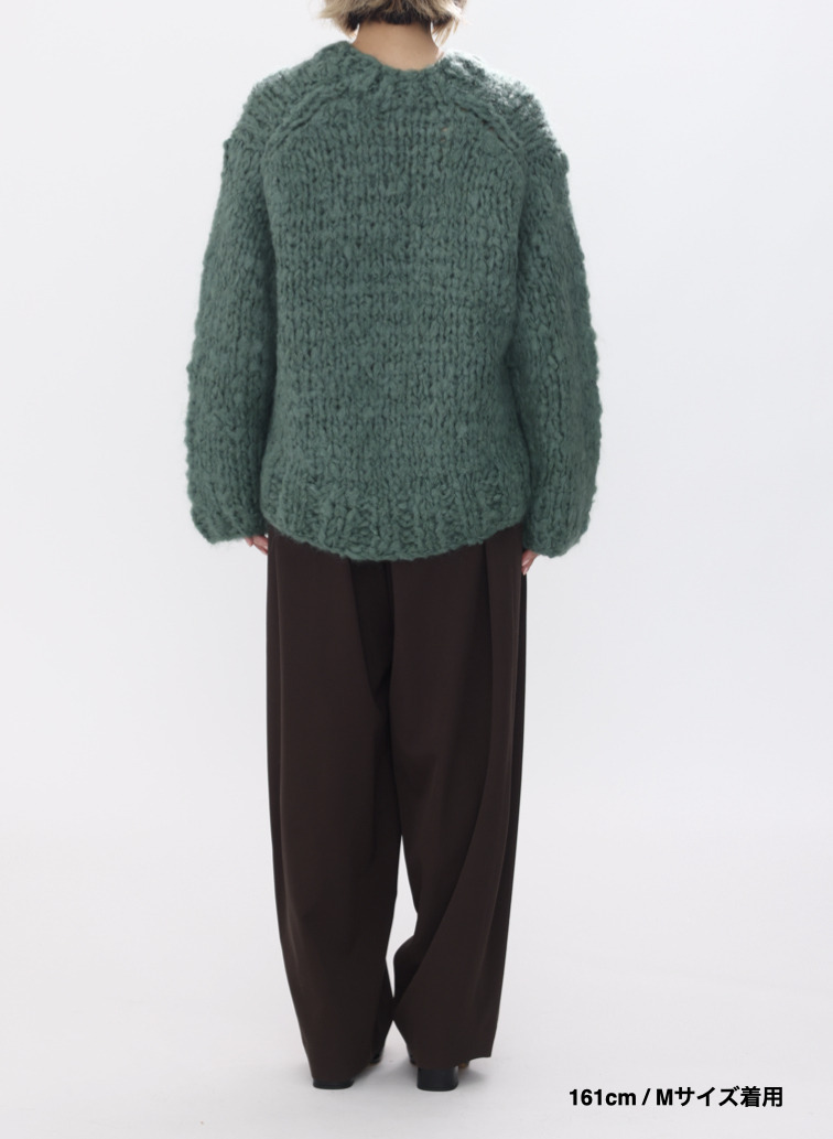 オーバーサイズプルオーバー / HAND KNIT OVERSIZED PULLOVER 詳細画像 Green 3