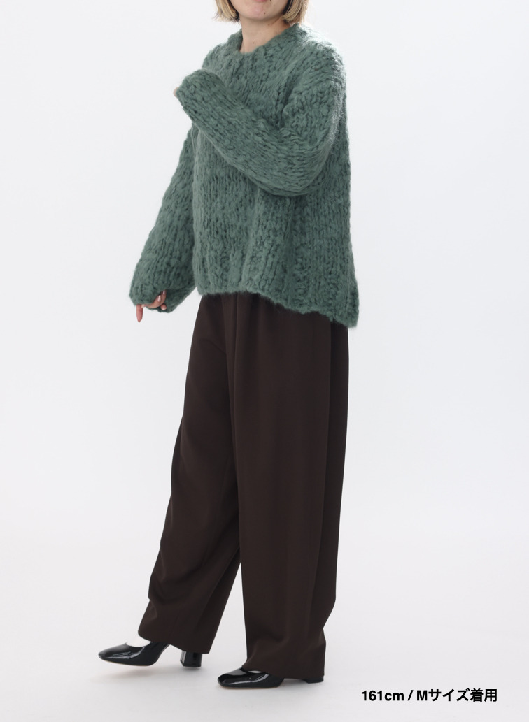 オーバーサイズプルオーバー / HAND KNIT OVERSIZED PULLOVER 詳細画像 Green 5