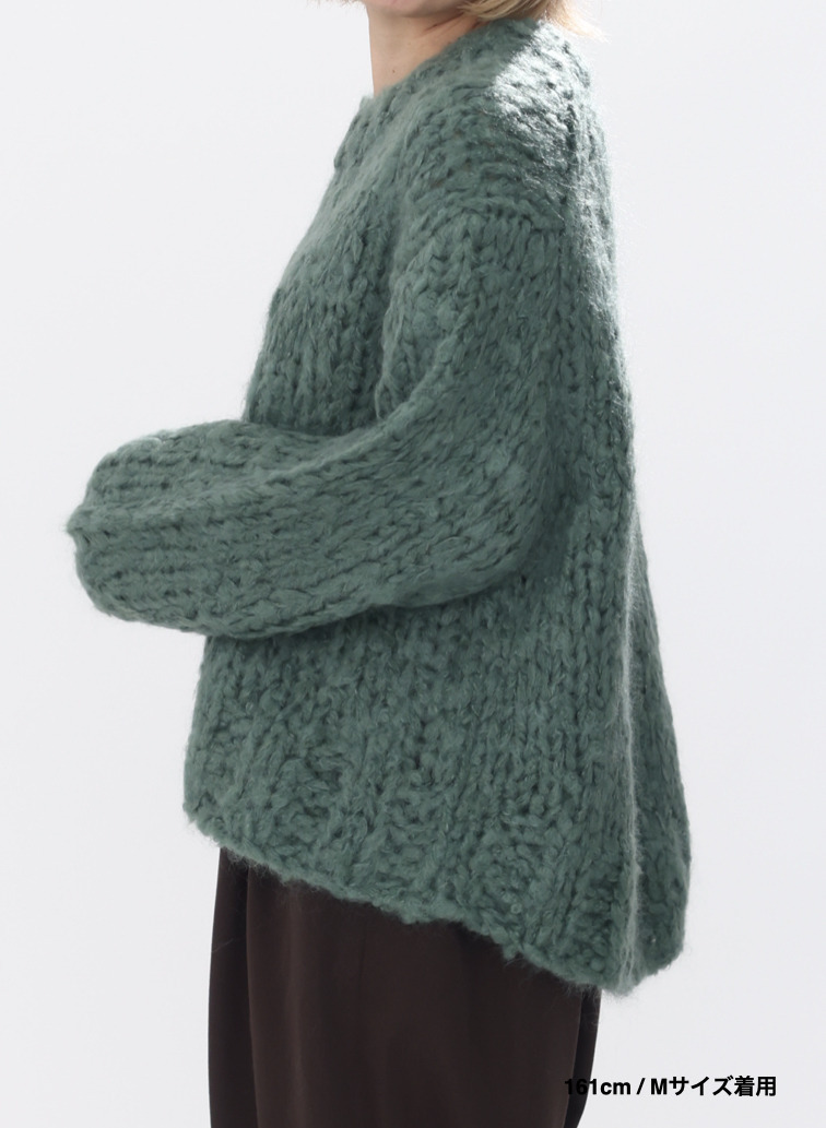 オーバーサイズプルオーバー / HAND KNIT OVERSIZED PULLOVER 詳細画像 Green 8