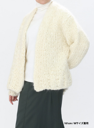 ハンドニットカーディガン / HAND KNIT CARDIGAN 詳細画像 White 7