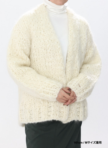ハンドニットカーディガン / HAND KNIT CARDIGAN 詳細画像 White 8