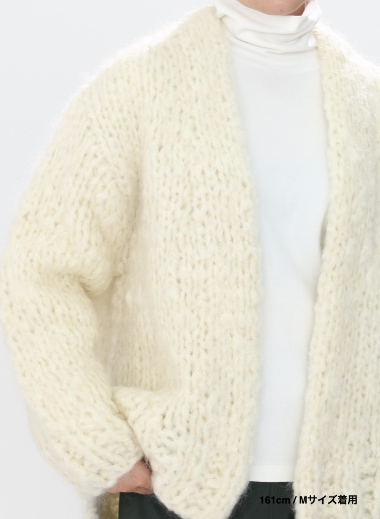 ハンドニットカーディガン / HAND KNIT CARDIGAN 詳細画像 White 9