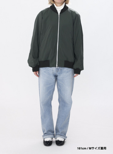 【ESSENTIALS】フライトジャケット / FIBRIL NYLON SATIN FLIGHT JACKET 詳細画像 Khaki 1