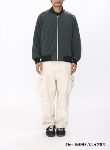 【ESSENTIALS】フライトジャケット / FIBRIL NYLON SATIN FLIGHT JACKET 詳細画像 Khaki 12