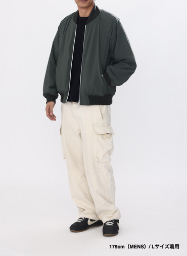 【ESSENTIALS】フライトジャケット / FIBRIL NYLON SATIN FLIGHT JACKET 詳細画像 Khaki 16